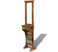 vidaXL Miroir de couloir Bois de récupération massif 47 x 23 x 180 cm