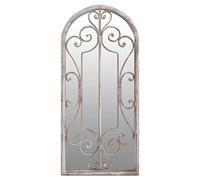 Vidaxl Miroir De Jardin Sable 100x45cm Fer Pour Utilisation Extã©Rieure