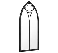 Vidaxl Miroir De Jardin Noir 100x45 Cm Fer Pour Utilisation Extã©Rieure