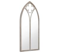 vidaXL Miroir de Jardin Miroir Mural Miroir Décoratif Miroir Suspendu Patio Extérieur Sable 70x30 cm Fer pour Utilisation Extérieure