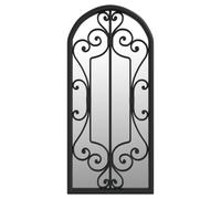 Miroir de Jardin Noir 70x30cm Fer pour Utilisation Extérieure Décoratif vidaXL