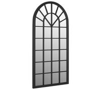vidaXL Miroir de Jardin Noir 90x45 cm Fer pour Utilisation extérieure