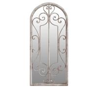 Vidaxl Miroir De Jardin Sable 100x45cm Fer Pour Utilisation Extã©Rieure