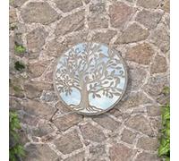 Vidaxl Miroir De Jardin Sable 40x2,5cm Fer Rond Utilisation Extã©Rieure