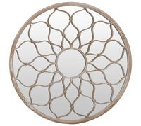 Vidaxl Miroir De Jardin Sable 40x3 Cm Fer Rond Utilisation Extã©Rieure