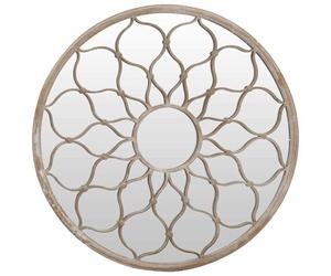 vidaXL Miroir de Jardin Sable 60x3 cm Fer Rond Utilisation extérieure