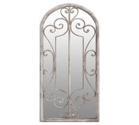 Vidaxl Miroir De Jardin Sable 70x30 Cm Fer Pour Utilisation Extã©Rieure