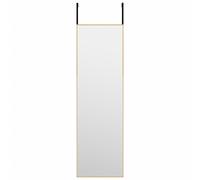 vidaXL Miroir de porte Doré 30x100 cm Verre et aluminium