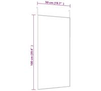 vidaXL Miroir de porte Doré 50x100 cm Verre et aluminium