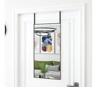 Deurspiegel 40x80 cm glas en aluminium zwart327407