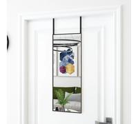 vidaXL Miroir de porte Noir 30x80 cm Verre et aluminium