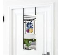 vidaXL Miroir de porte Noir 30x80 cm Verre et aluminium 327404 Noir G