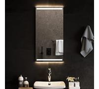 vidaXL Miroir de Salle de Bain à LED Décoratif Cosmétique Miroir de Courtoisie Miroir de Maquillage Toilette Maison Intérieur 40x80 cm