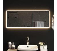 vidaXL Miroir de Salle de Bain à LED Décoratif Cosmétique Miroir de Courtoisie Miroir de Maquillage Toilette Maison Intérieur 40x100 cm