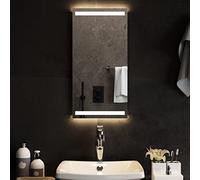 vidaXL Miroir de Salle de Bain à LED Décoratif Cosmétique Miroir de Courtoisie Miroir de Maquillage Toilette Maison Intérieur 30x60 cm