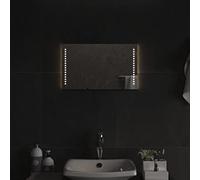 vidaXL Miroir de Salle de Bain à LED Décoratif Cosmétique Miroir de Courtoisie Miroir de Maquillage Toilette Maison Intérieur 30x50 cm