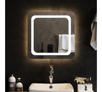 vidaXL Miroir de Salle de Bain à LED Miroir de Maquillage Lumineux Coiffeuse Cosmétique Décoration de Toilette Maison Intérieur 50x50 cm 151777 miroir G