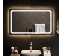 Miroir de Salle de Bain à LED 80x40 cm Maquillage Coiffeuse Toilette vidaXL