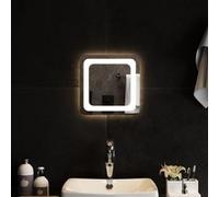 vidaXL Miroir de Salle de Bain à LED Miroir de Maquillage Lumineux Coiffeuse Cosmétique Décoration de Toilette Maison Intérieur 30x30 cm miroir G