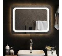 vidaXL Miroir de Salle de Bain à LED Miroir de Maquillage Lumineux Coiffeuse Cosmétique Décoration de Toilette Maison 151784 Blanc G