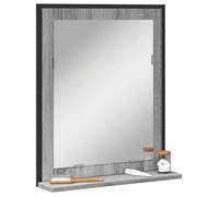 vidaXL Miroir de salle de bain avec étagère – maquillage, courtoisie – Moderne Sonoma gris