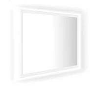 vidaXL Miroir à LED de Salle de Bain, Miroir de Maquillage, Miroir de Courtoisie, Décoration Toilette Maison Intérieur, Blanc Acrylique