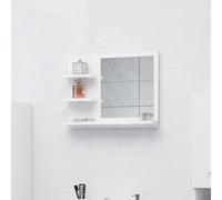 vidaXL Miroir de salle de bain blanc 60x10,5x45 cm bois d’ingénierie