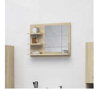 vidaXL Miroir de salle de bain Chêne sonoma 60x10,5x45 cm Aggloméré 805009