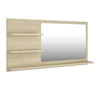 vidaXL Miroir de salle de bain Chêne Sonoma en bois d'ingénierie 90×10,5×45 cm