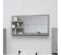 vidaXL Miroir de salle de bain gris béton bois d’ingénierie 805019