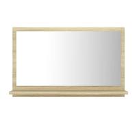 vidaXL Miroir de Salle de Bain, Miroir de Maquillage, Miroir de Courtoisie, Décoration Maison Intérieur, Chêne Sonoma Bois d’Ingénierie
