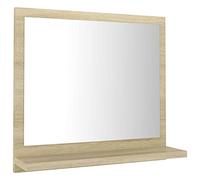 vidaXL Miroir de Salle de Bain, Miroir de Maquillage, Miroir de Courtoisie, Décoration Maison Intérieur, Chêne Sonoma Bois d’Ingénierie