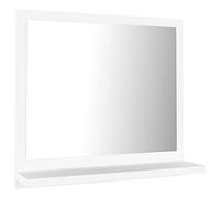 vidaXL Miroir de Salle de Bain, Miroir de Maquillage, Miroir de Courtoisie, Décoration Toilette Maison Intérieur, Blanc Bois d’Ingénierie