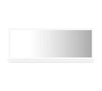 vidaXL Miroir mural de salle de bain et maquillage Blanc 90×10,5×37 cm Aggloméré