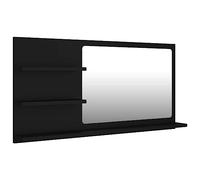 vidaXL Miroir de salle de bain Noir 90x10,5x45 cm Aggloméré