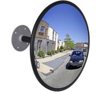 vidaXL Miroir de trafic convexe Acrylique 30 cm Noir Intérieur
