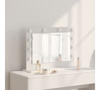 Vidaxl Miroir De Vanité Avec Lumières Led Blanc 60x45x18 Cm Blanc