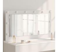 Vidaxl Miroir De Vanité Blanc Mdf, Verre 100 X 55 X 18 Cm Blanc