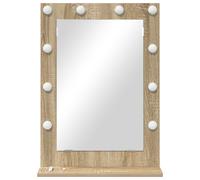 vidaXL Miroir de vanité Chêne de Sonoma MDF, Verre 70 x 50 x 18 cm