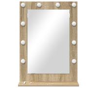 vidaXL Miroir de vanité Chêne de Sonoma MDF, Verre 70 x 50 x 18 cm