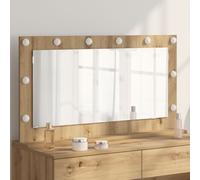 vidaXL Miroir de vanité Chêne fait main Bois et verre 100 x 55 cm