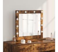 vidaXL Miroir de vanité Chêne fumé Bois d'ingénierie 60 x 55 x 18 cm