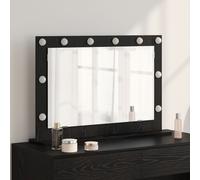 Vidaxl Miroir De Vanité Chêne Noir Bois 80 X 55 X 18 Cm Miroir De Vanité