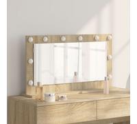 vidaXL Miroir de vanité Chêne Sonoma Bois d'ingénierie, Verre