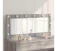 vidaXL Miroir de vanité Gris Sonoma Bois d'ingénierie, Verre de sécurité