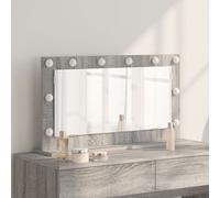 vidaXL Miroir de vanité Gris Sonoma Panneau de particules, Verre