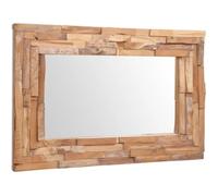 vidaXL Miroir décoratif Teck 90 x 60 cm Rectangulaire