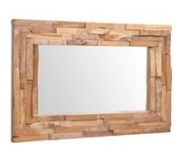 vidaXL Miroir décoratif Teck 90 x 60 cm Rectangulaire Marron G