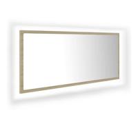 Vidaxl Miroir Led De Salle De Bain Chêne Sonoma 100x8,5x37cm Aggloméré