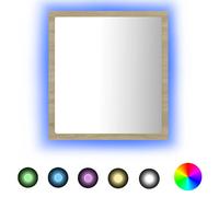 Vidaxl Miroir Led De Salle De Bain Chêne Sonoma 40x8,5x37 Cm Aggloméré